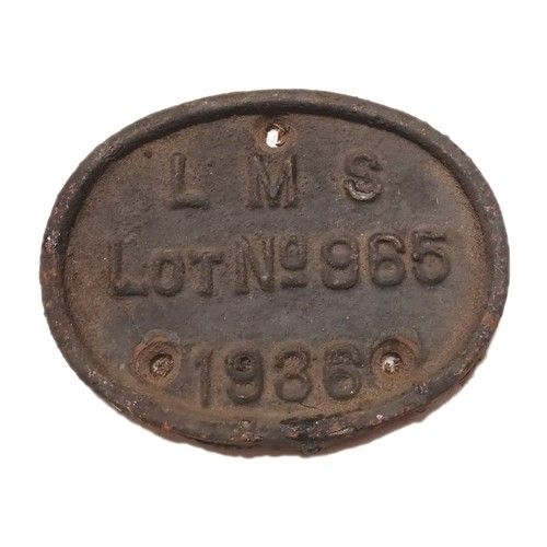 Railwayana lms 1936 lot - railwayana,