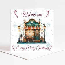 barbers barber salon christmas