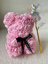 Pink Foam Rose Teddy Bear