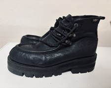 Black  Leather Lace-up Platform DESTROY Boots  Windsor Smith 41/42 7 1/2-8 Rock