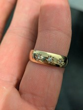 9ct Gold 3 Star Diamond Gypsy