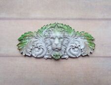 1x Dolls House Miniature: Garden / Door Arch  LION CREST Wall Hanging Stone/Gild