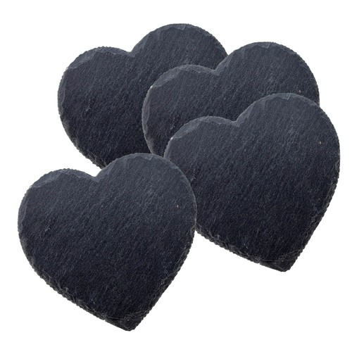 Slate coasters heart - heart, shaped