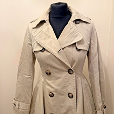 Topshop Skater Trench ? Stone Beige | UK 8 / US 4 | RN 125149 – Repair/Read