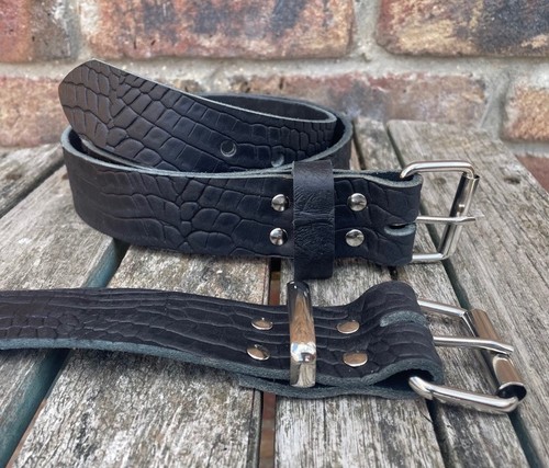 Black crocodile look buffalo - black,