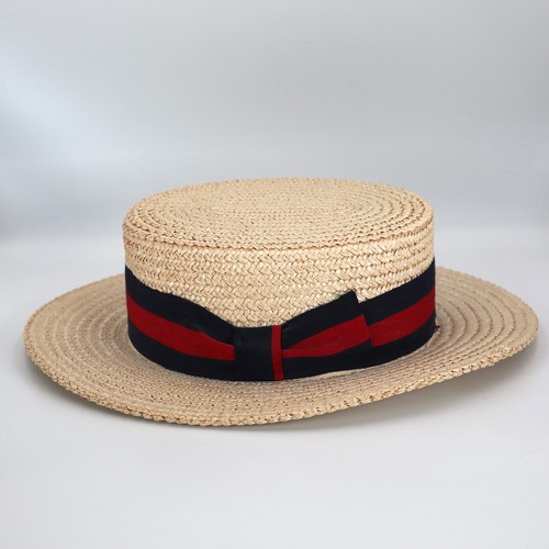 Vintage boater hat - hat, unisex