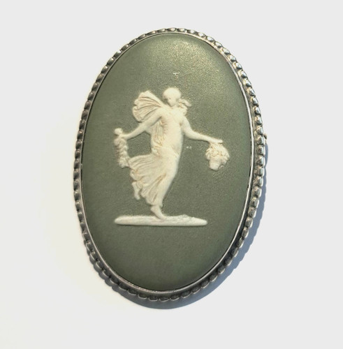 Wedgwood green jasper - green, floral