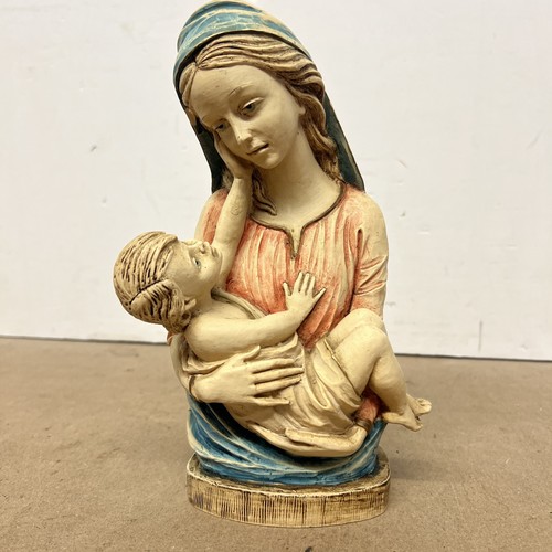Madonna and child resin bust - madonna,