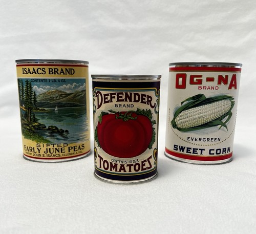Cans with old adververtising - old,