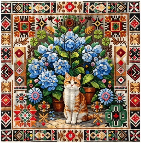 Printed cross stitch kit ct - printed, 11