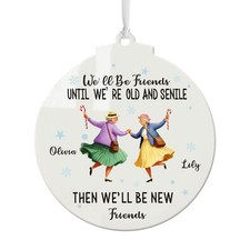 Personalised Friendship Christmas Bauble Xmas Tree Decoration for Bestie Friends