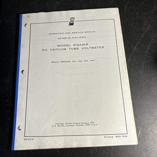 Hewlett packard model 412a - model, 412a/ar