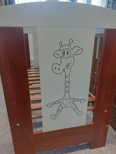 MCC Wooden Baby Cotbed & Water repellent Mattress - White