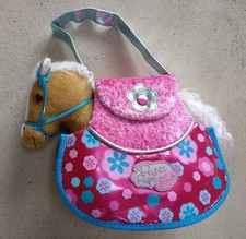 Battat Pucci Pups and Friends Pony Horse Plush Soft Toy In Carry Handbag 10''VGC