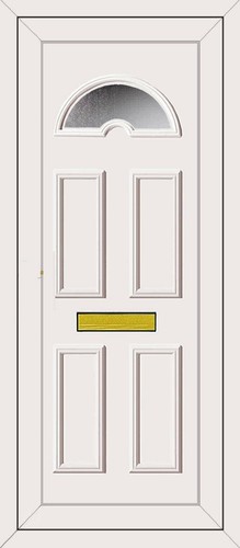 White full height upvc door - white,