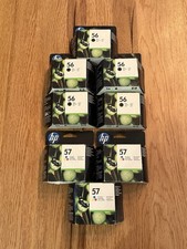 8x Total Genuine HP 56 Black &