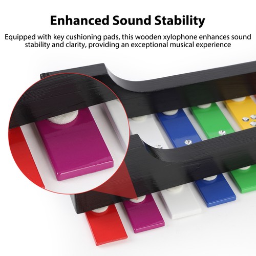 Notes wooden xylophone with - notes,