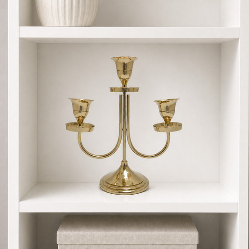 Handmade brass candle holder - brass,
