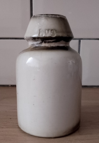 Lms railway ceramic telegraph - railway,
