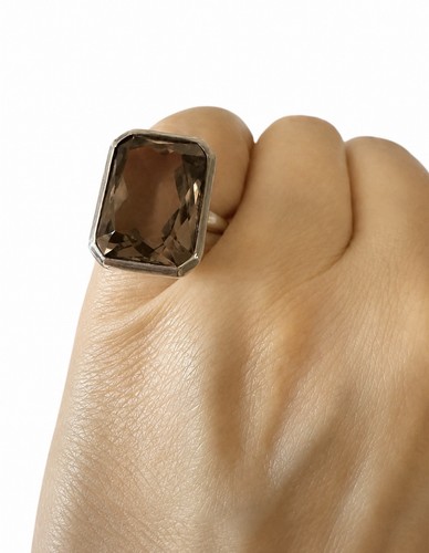 Sterling silver 925 ring - silver, with