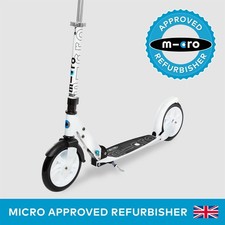 Micro Scooters Classic White Adult Push Scooter Folding Urban Commuting SA0031.