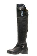 Women topshop black leather - women's,