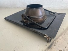 BRITISH RAILWAY WELCH PATENT SIGNAL LAMP LID & COPPER FUNNEL + HANDLE 6.75X5.75