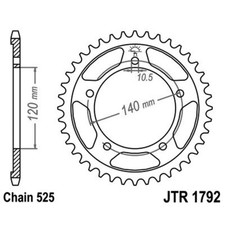 JT SPROCKETS 42 TOOTH STEEL