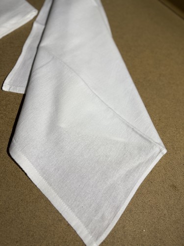 White fabric square napkins - fabric,
