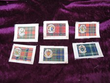 6 x  Tobacco silks 'Tartans'