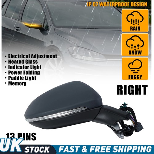 Right driver wing mirror - mirror, power