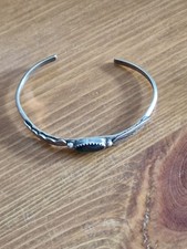Sterling silver navajo cuff - silver,