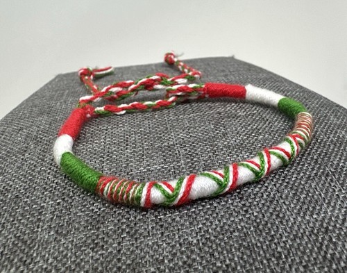 Italian flag braided bracelet - flag,