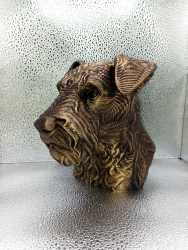 Lakeland terrier dog bust - lakeland,