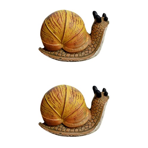 2pcs resin snail figurine - resin,