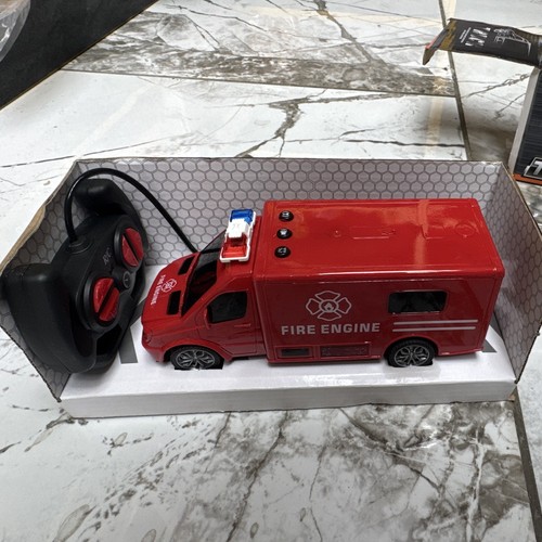 Fire engine truck red - rc, 1:28