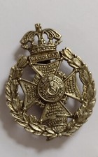 Rifle Brigade (Prince Consort's Own) Cap Badge White Metal 52mm 1956 Era VINTAGE