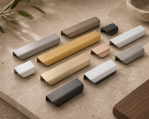 Cabinet edge pull handle - edge, hexa