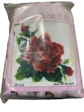 RED ROSE Latch Hook Kit -16X16
