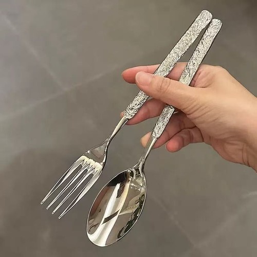 2pcs silver rock pattern - 2pcs,