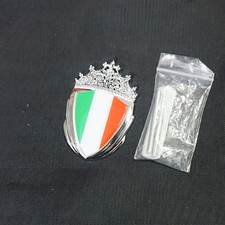 1x Chrome Silver Italy Flag