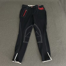 Sarm Hippique Womens Navy Red Riding Breeches US 28 Equestrian Italy Union Jack
