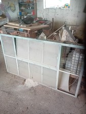 Barn window, 10 pane, galvanised, opening light 3 panes 