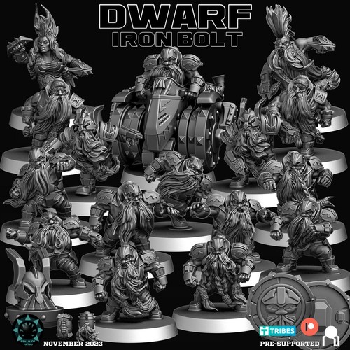 Dwarf iron bolt - dwarf, fantasy