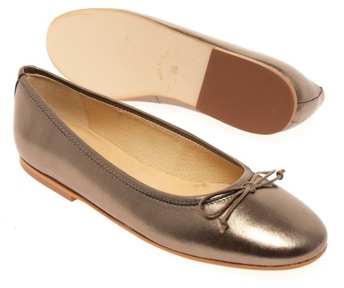 Riva pewter leather ballerina - riva,