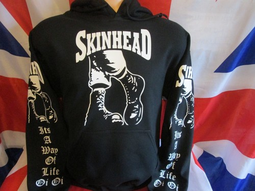 Skinhead boots hoody black - skinhead,