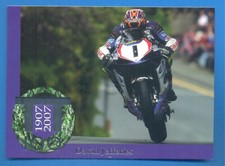 ISLE OF MAN TT 100.1907-2007.DAVID JEFFERIES RIDING A 1000 SUZUKI 2002.POSTCARD
