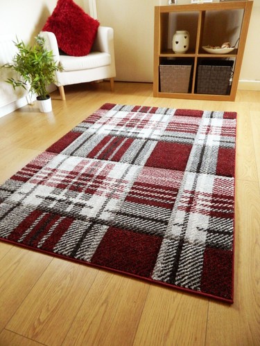 Modern rugs tartan design - rugs,