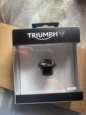 TRIUMPH OIL FILLER CAP IN GREY A9610214 GENUINE TRIUMPH CNC OIL FILLER CAP