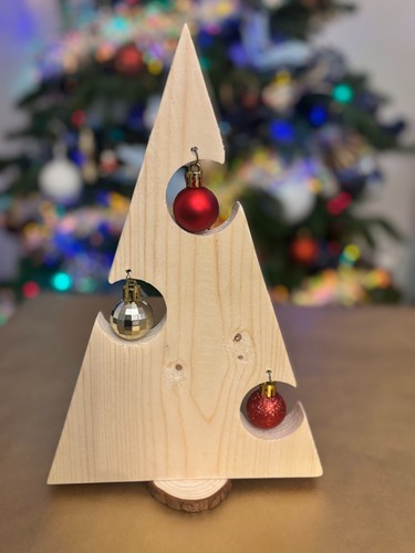 Pine wooden christmas tree